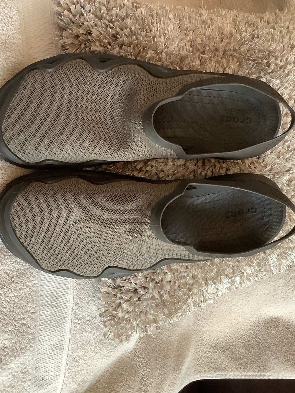 CROCS Men’s LiteRide Slip-On Loafers — Gray